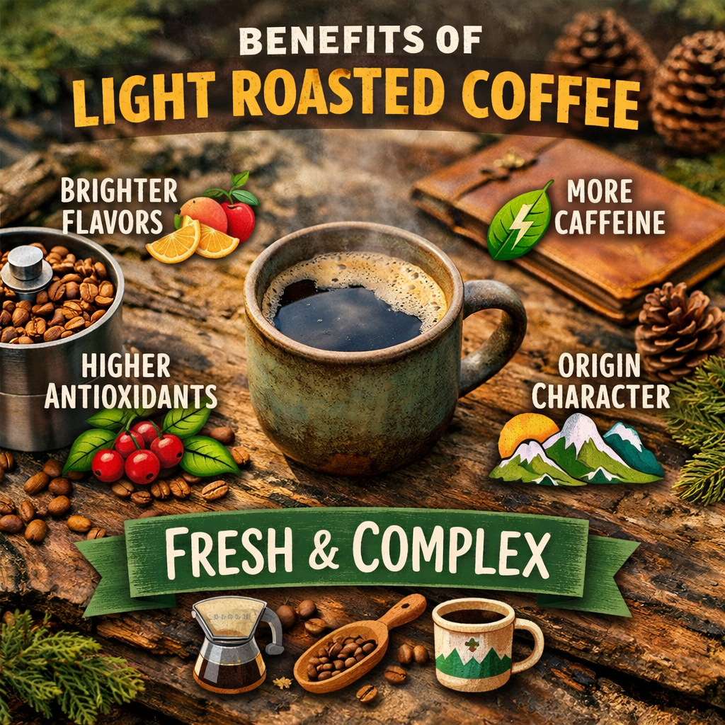 What's special about whole bean coffee at a light roast?