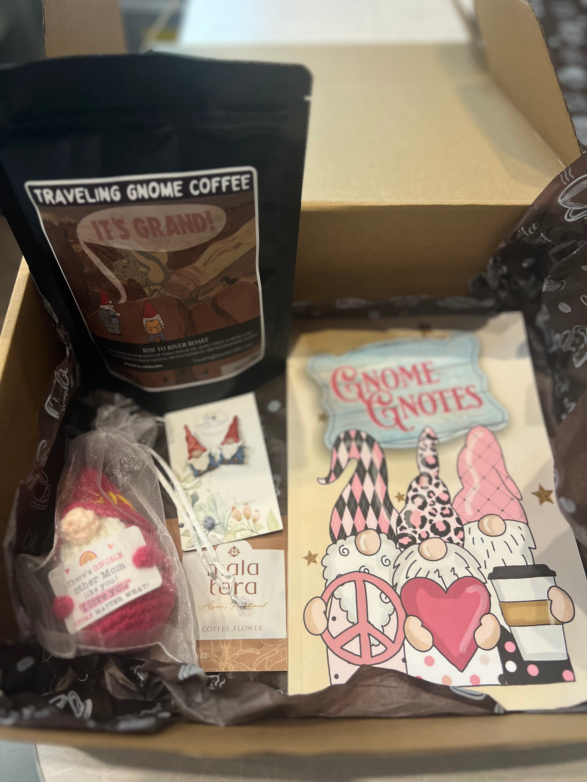 Mother's Day Gift Box - Gnome Mom, Gnome Gnotes, Gnome Earrings