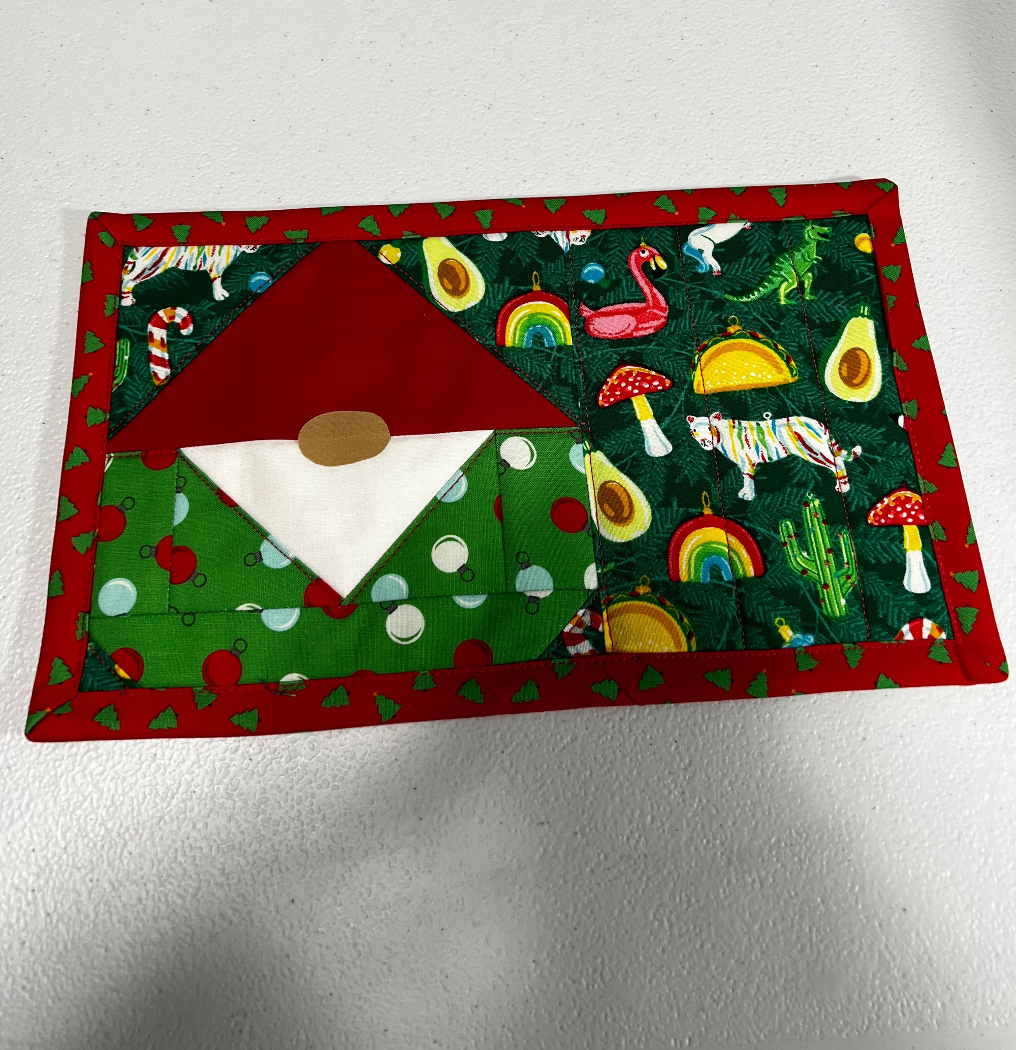 Gnome Mug Rug - Holiday Ornaments