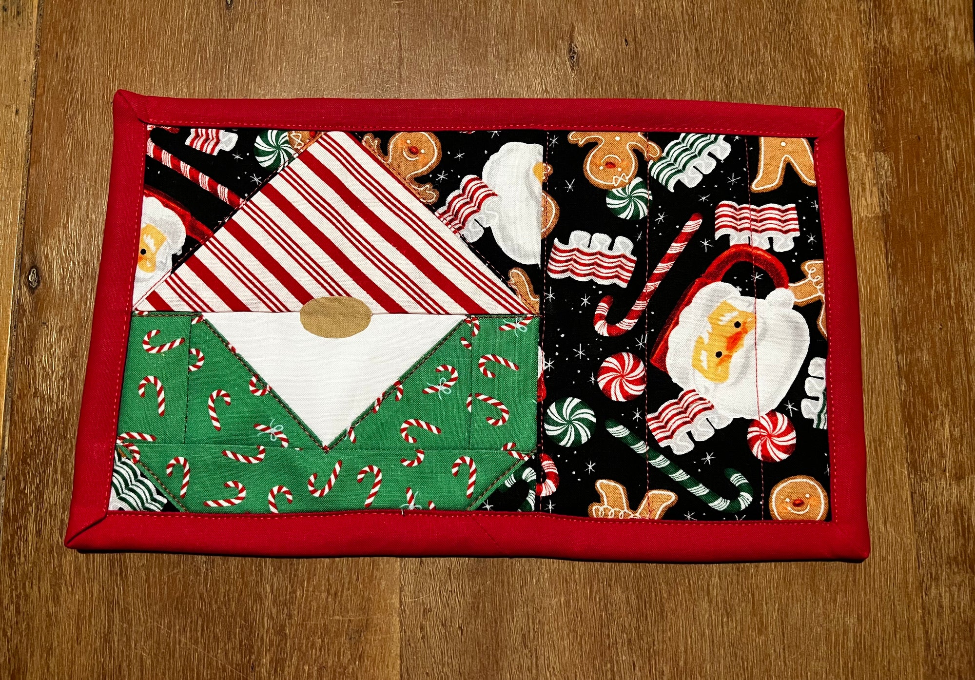 Gnome Mug Rug - Santa Gnome