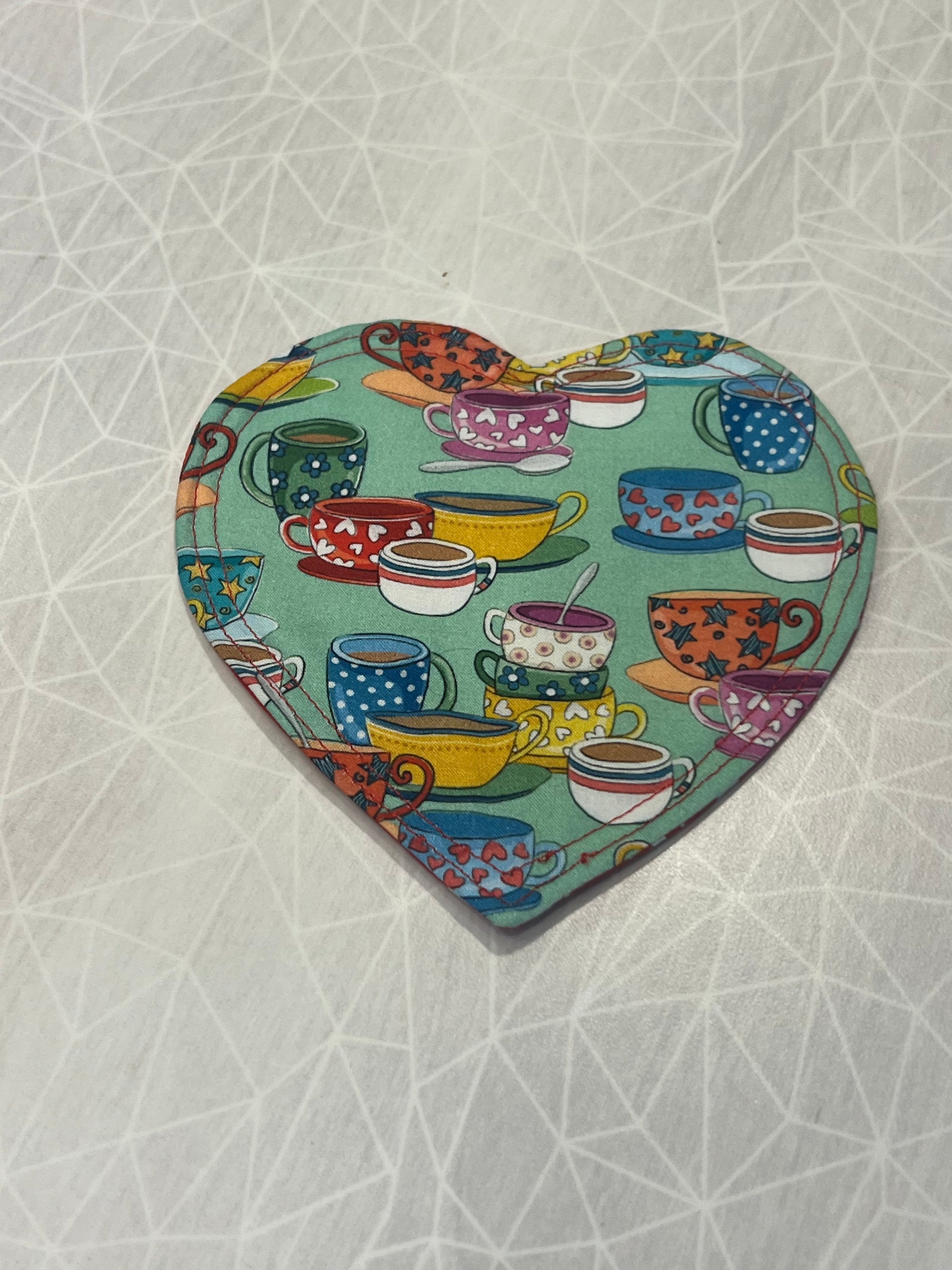 Coaster - Valentine's Day Coffee Cup Heart Themed